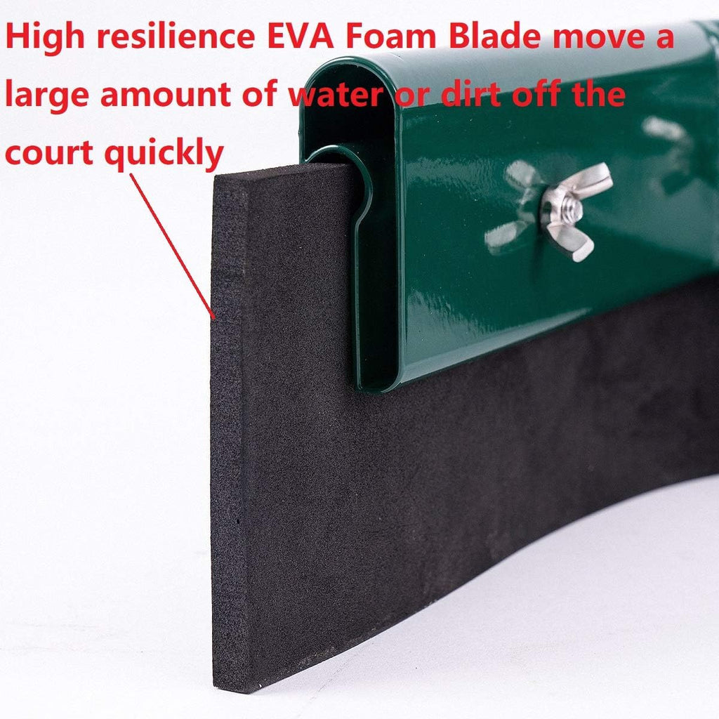 Tennis Court Squeegee Lightweight Aluminum Squeegee Broom, Rain Sweep Heavy Duty Water Remover for Courts, 5ft EVA Foam Blade