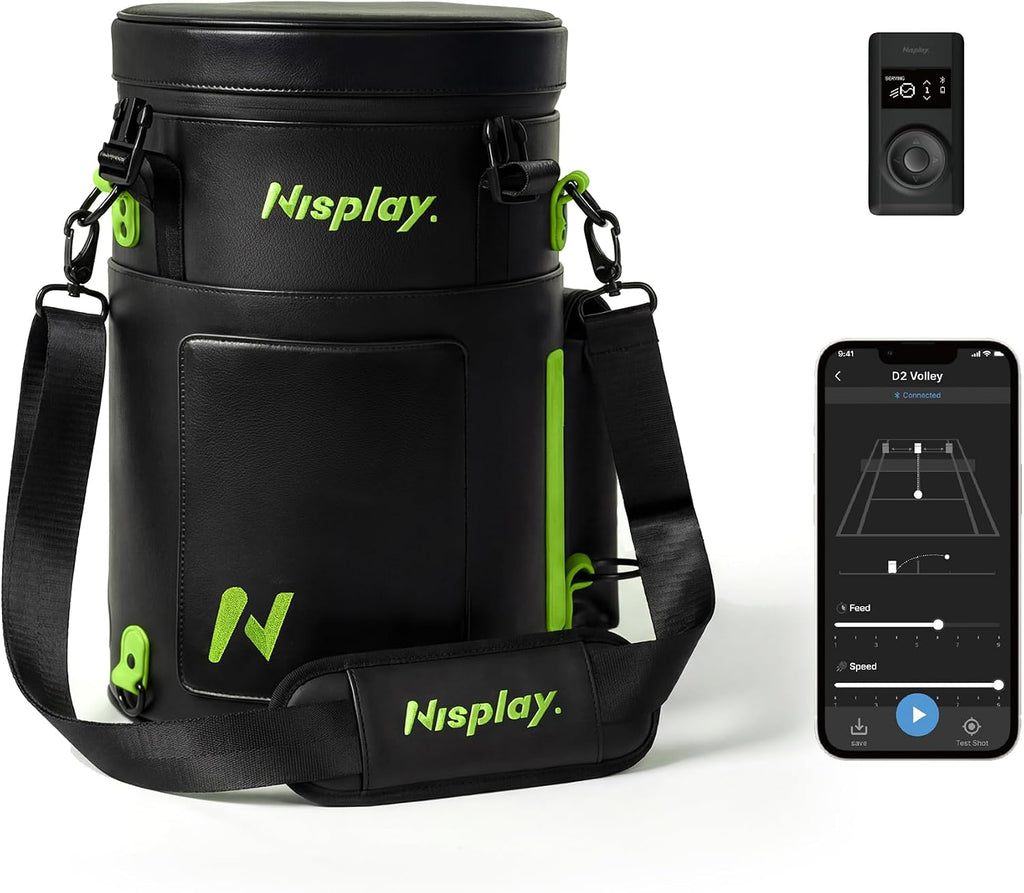 L1 Tennis Ball Machine, Ultra Light 6KG Backpack Design, Dual Control via APP & Remote, up to 50 Balls Capacity, 2–3 Hours Battery Life,Adjustable Speeds & Oscillating