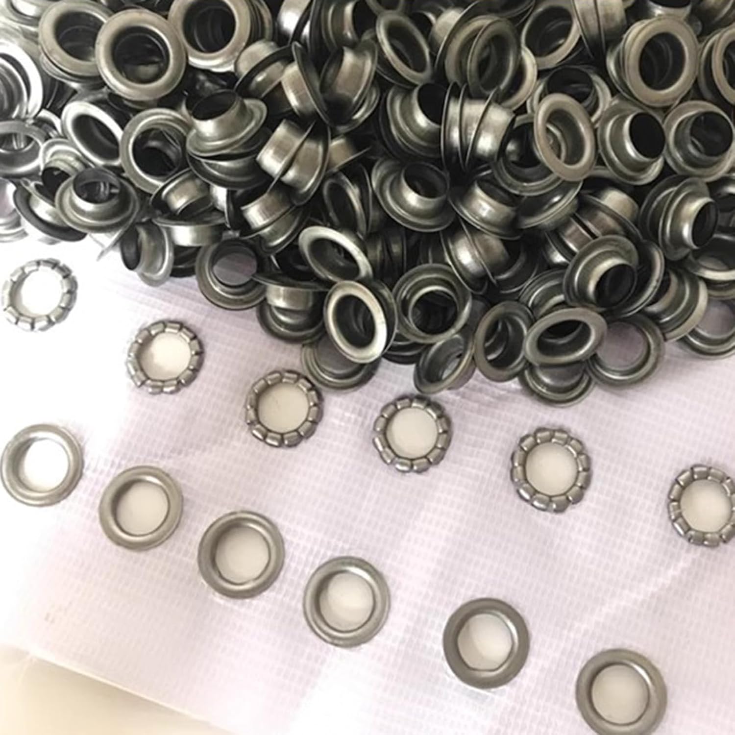 Commercial Puncher Eyelet Feeding Tool, Semi-Automatic Hand Press Grommet Machine, with 3/8'(10MM) Grommet, Tarp Grommet Kit for Fabrics, Canvas, Awnings