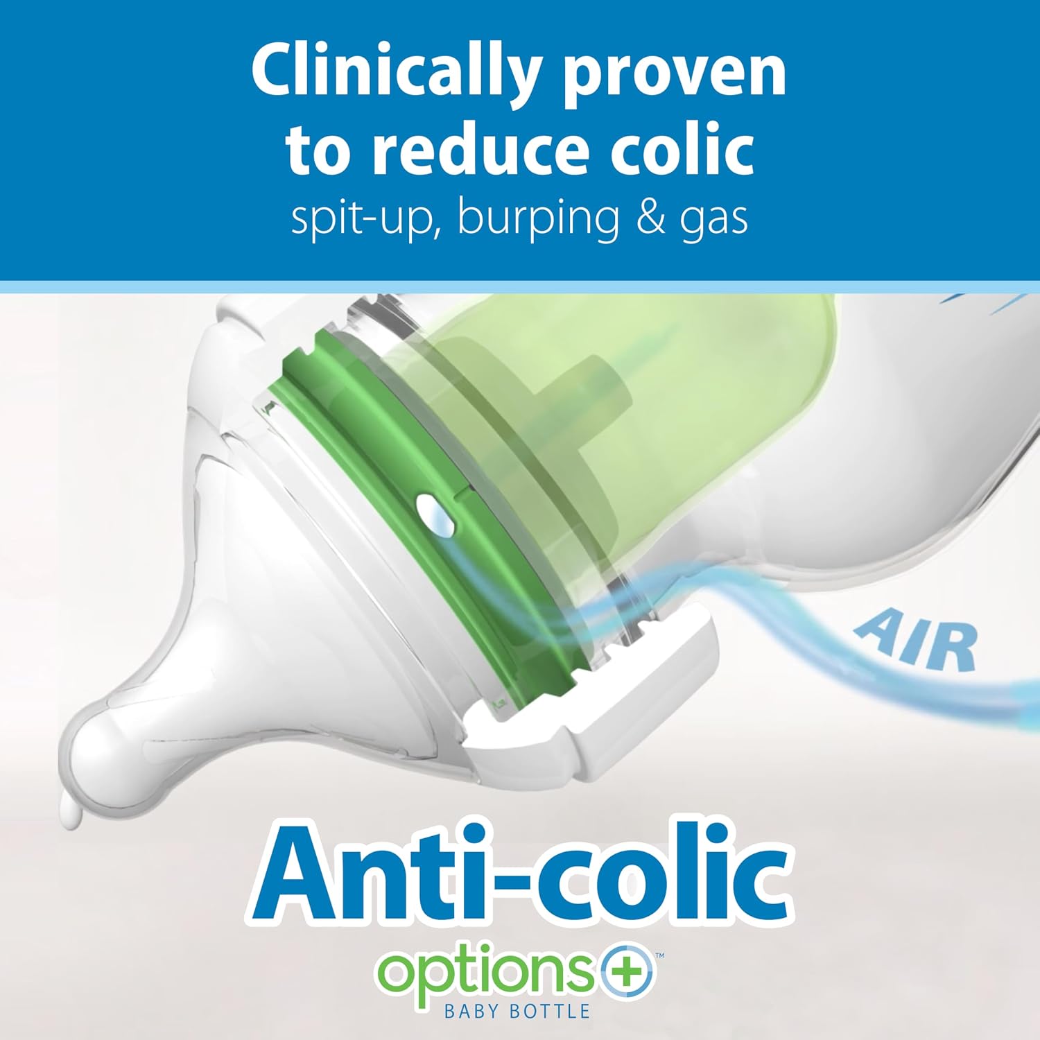 Dr. Brown's Natural Flow Anti-Colic Options+ Wide-Neck Baby Bottles 9 oz/270 mL,with Level 1 Slow Flow Nipple,4 Count,0m+ (Pack of 6)