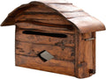 Wooden Cabin mailboxes for Outside, Vintage Mailbox Wall Mount, Rainproof Post Box Small Hanging Suggestion Box House Decor 14 x 6 x 10 Inch