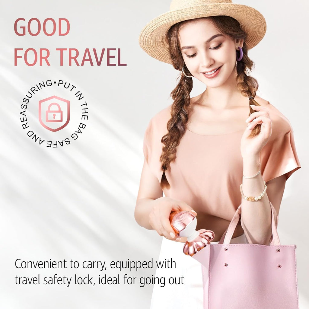 SHPAVVER Electric Razors for Women Legs: 7D Floating Head Electric Shaver - IPX7 Waterproof Wet Dry Hair Remover - LED Display & Travel Lock for Body Face Bikini (Light Pink)