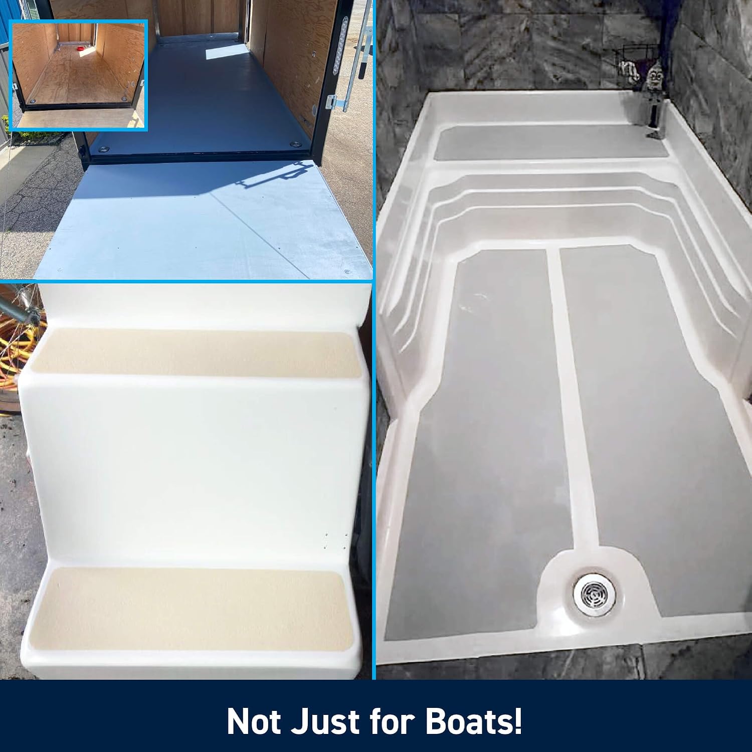 TotalBoat Non-Skid Deck Paint, Marine-Grade Anti-Slip Traction Coating for Boats, Wood, Fiberglass, Aluminum, and Metals (Gray, Gallon)