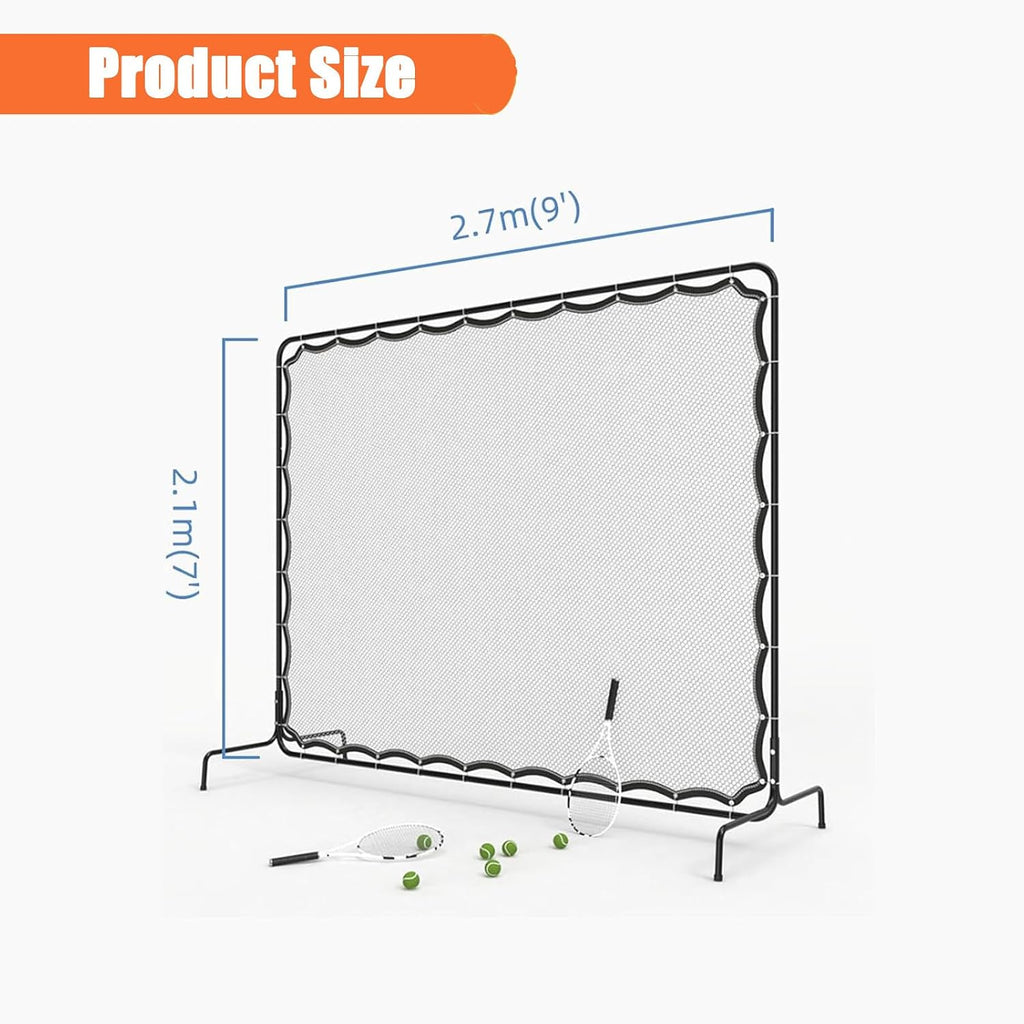 Tennis Rebound Net Training Equipment,Tennis Net,9x7Ft Rebound Practice Wall,Suitable for Training and Practice in Tennis and Various Racquet Sports for Groundstrokes & Volleying Tennis