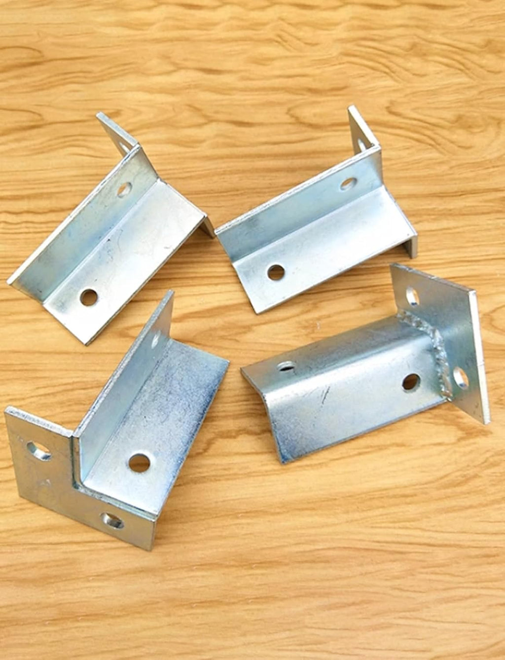 4Pcs Post Base Brackets,Adjustable Wood Fence Post Brackets,Post Anchor Base,Mailbox Railing Stand Base with Installation Kit