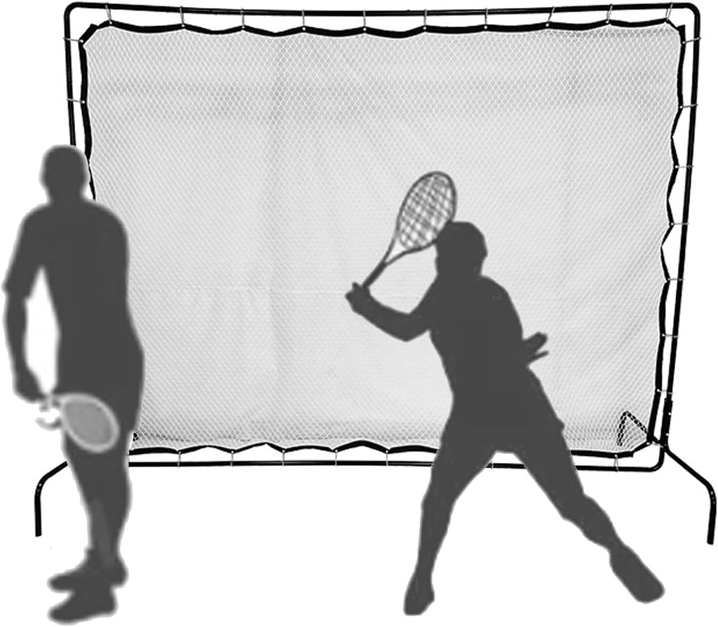 Portable Tennis Rebound Net, 9.6x7' Rebound Wall Multi-Sport Training Equipment for Tennis & Racquet Sports Ball Backboard, Jumbo Tennis Training for Indoor & Outdoor
