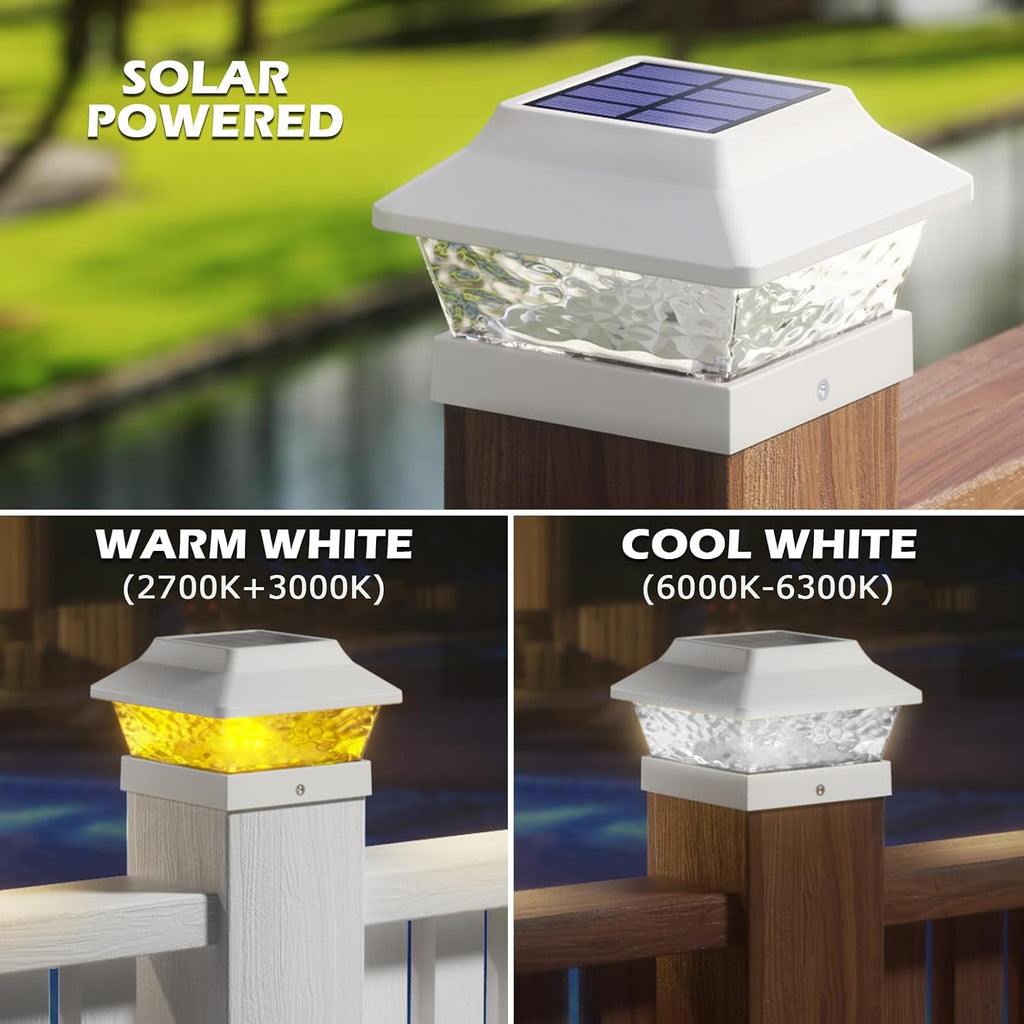 SIEDiNLAR Solar Post Cap Lights Aluminium & Solar Post Lights Metal 4x4