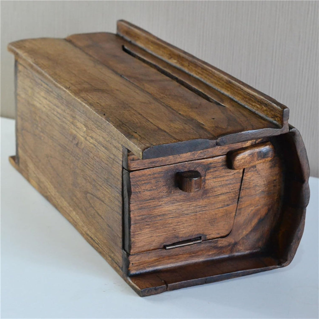 MELPHI Wooden Mailbox, Wall Mount Outdoor Mailbox, Vintage Mailbox for Magazine Post Newspaper Letter, Easy to Install, Used for Commercial, Home & Office