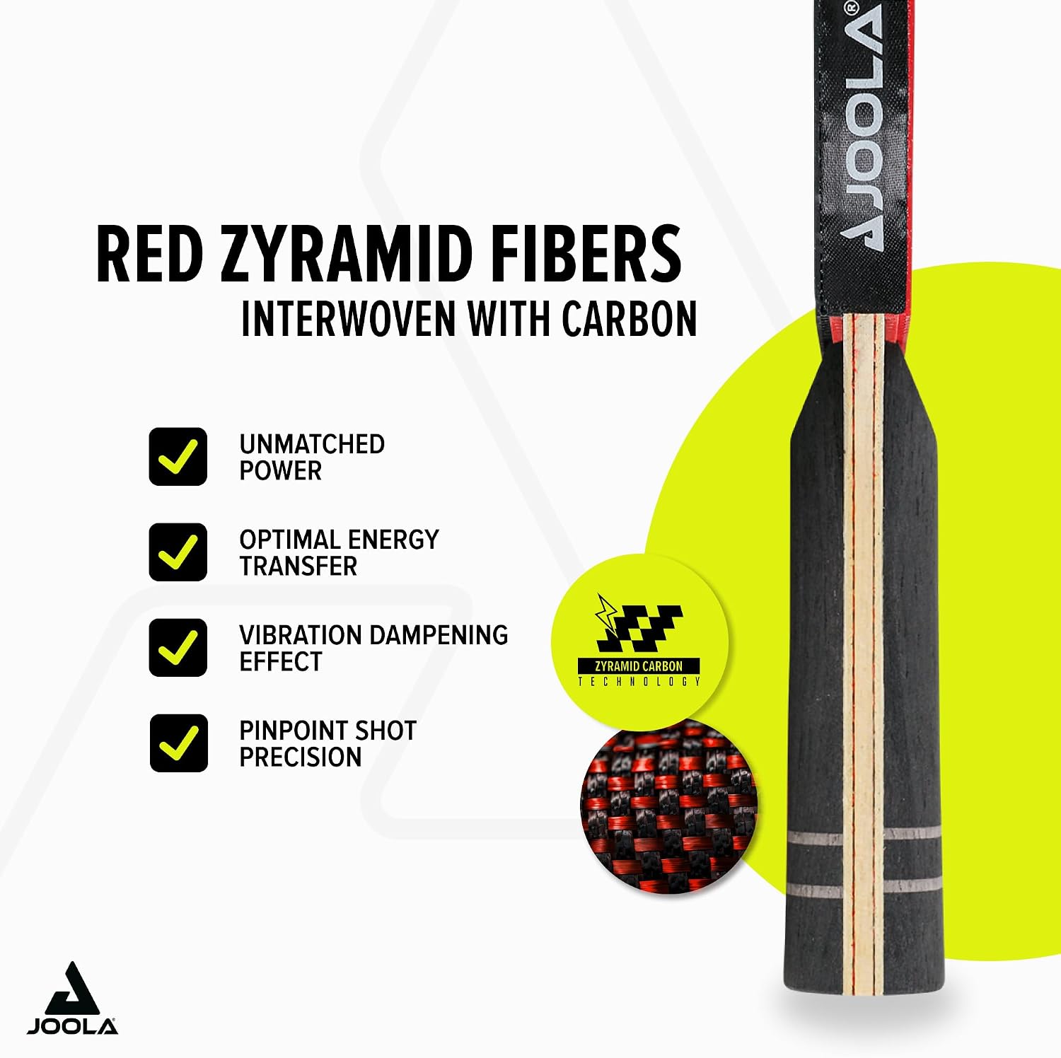 JOOLA Table Tennis Bat Infinity ITTF Approved Professional Carbon Table Tennis Bat for Advanced Players - with High-Tech Fibre, 7-Layer Bat Blade