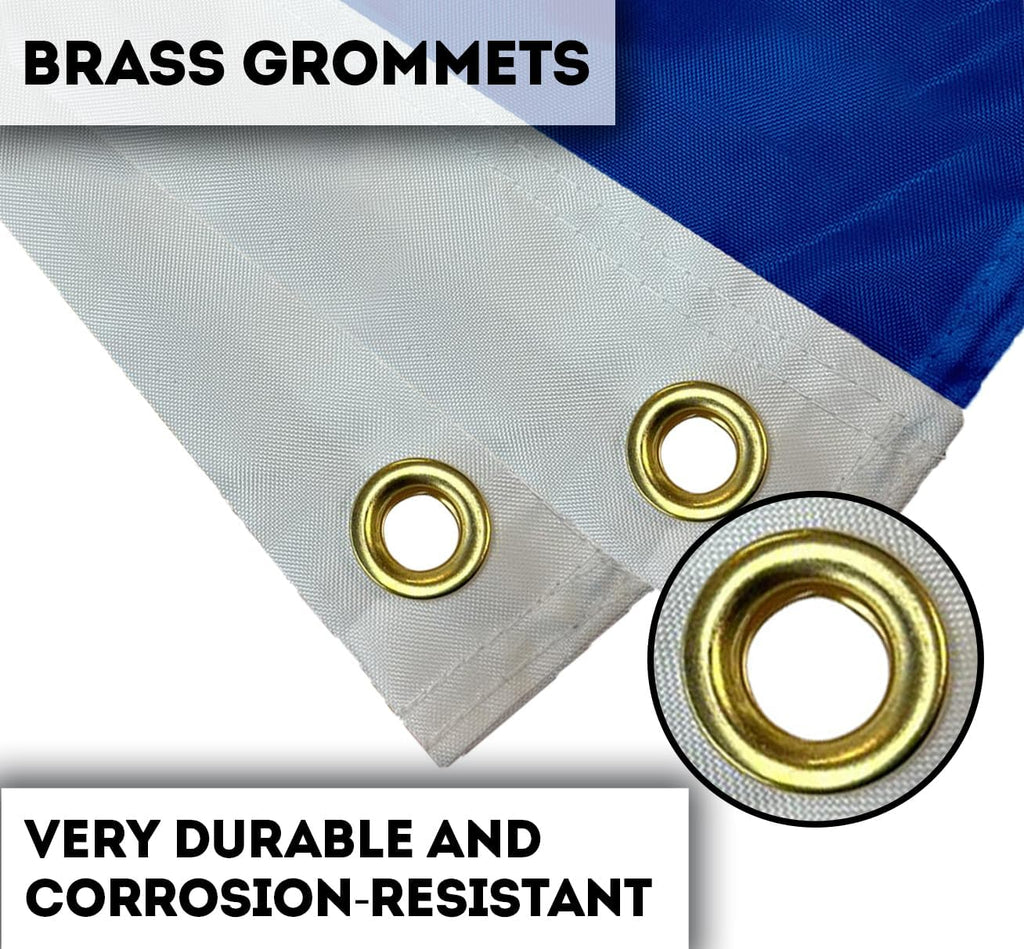 AGAS Large Equality Pride Flag 6x10 Ft - Printed 200D Nylon - Brass Grommets Stitched Edges - Equal Sign Blue Yellow Pride Banner for Indoor/Outdoor