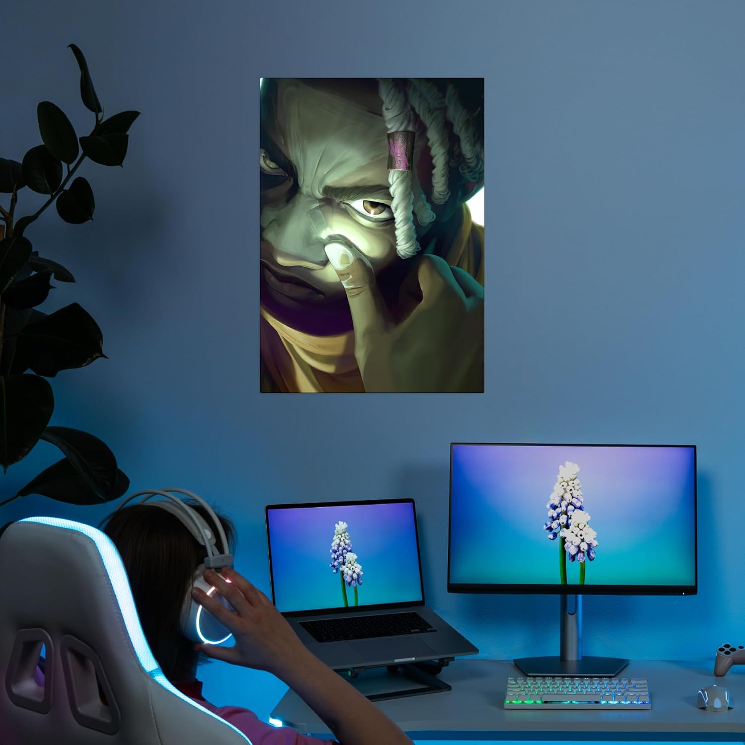 Displate Metal Poster Arcane The Boy Savior Wall Art L | Wall-safe magnetic mounting, no drilling or tools. Easy to mount, artwork, wall decor home living room, bedrooms, offices.