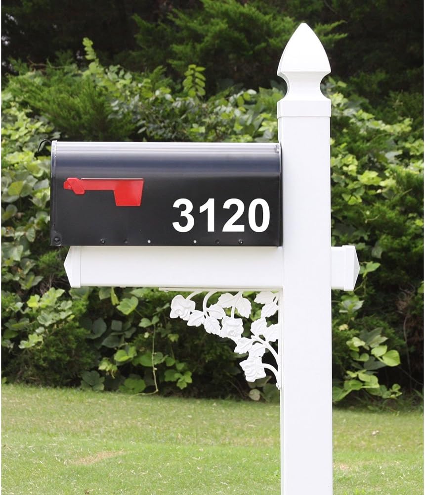 4Ever Products The Darlington Vinyl/PVC Mailbox Post (Includes Mailbox)