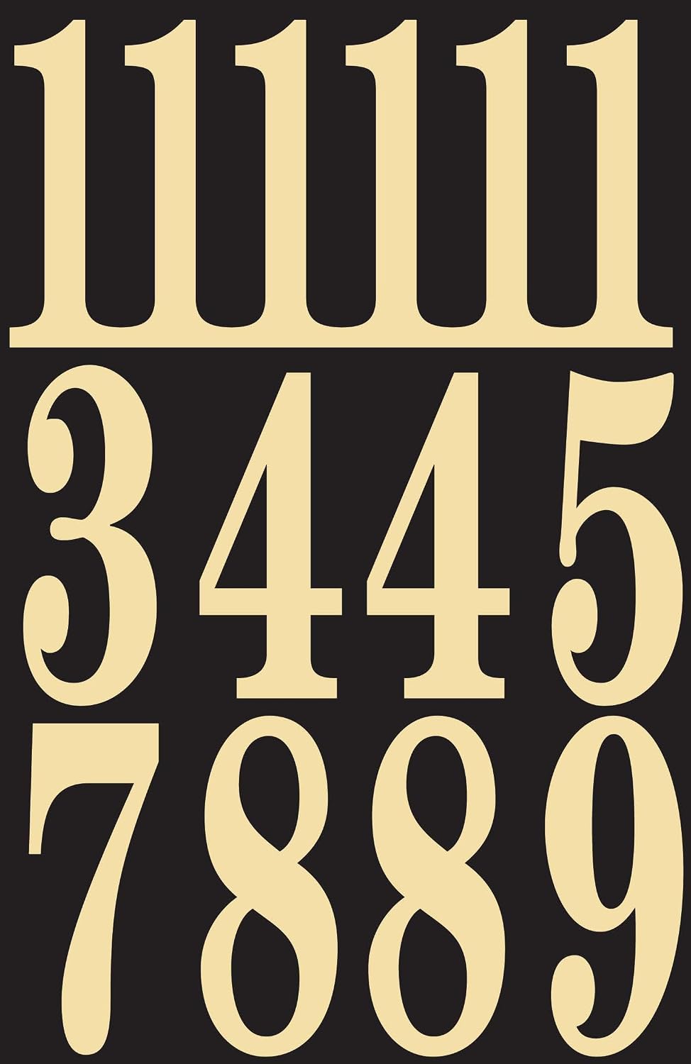 Architectural Mailboxes Stratford Plastic Mailbox and Post Kit, SC000BAM, Black, Medium Capacity & Hy-Ko Products MM-5N Self Adhesive Vinyl Numbers 3' High, Black & Gold, 26 Pieces