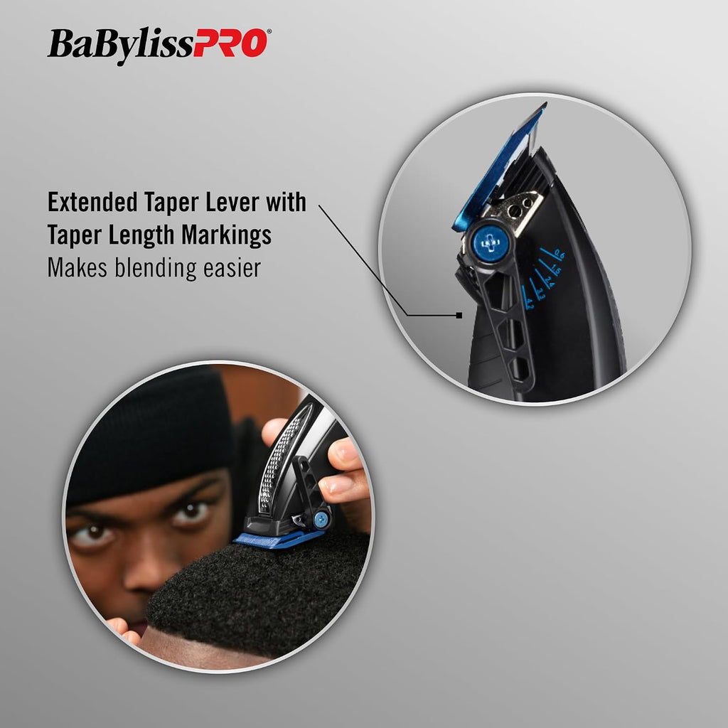 BaBylissPRO LithiumFX Cord/Cordless Lithium Ergonomic Hair Clippers for Men