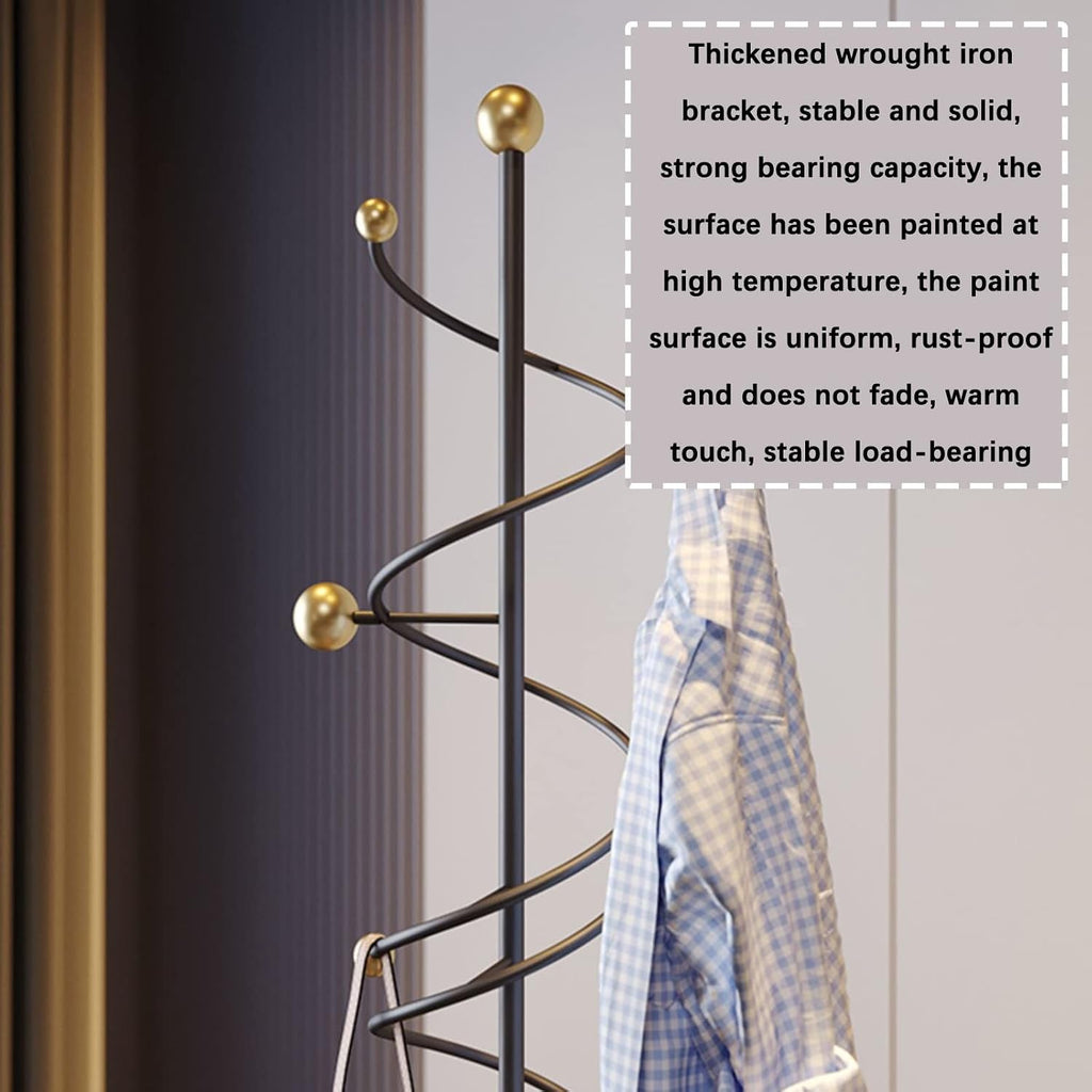 Coat Rack Stand Clothes Rack Stand, Hall Entryway Living Room Bedroom Office Creative Organizer, Hat Garment Scarfs Handbag Storage Holder, Stable Sh(Blue-20x185CM