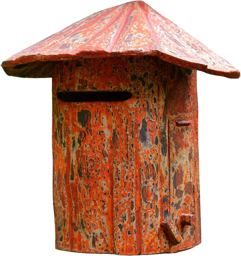 MELPHI Outdoor Wooden Mailbox, Refined Minimalist Mailbox, Mailboxes for Outside Wall Mount Large, Hanging Secure Post Box for Home & Business Use