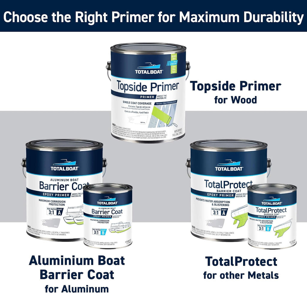 TotalBoat Non-Skid Deck Paint, Marine-Grade Anti-Slip Traction Coating for Boats, Wood, Fiberglass, Aluminum, and Metals (Gray, Gallon)