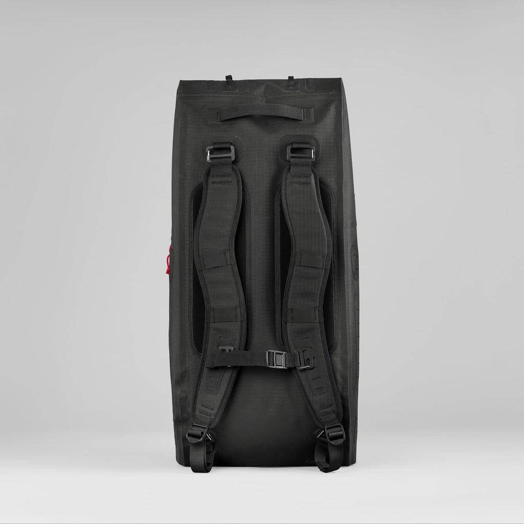 Cancha Racquet Bag Pro, Weatherproof 6-Racquet Tennis Bag for Travel, Black | Ventilated shoe pocket, padded straps and multi-compartment storage for shoes, clothes and gear. Recycled ripstop nylon.