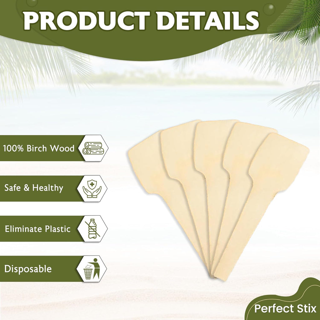 2.75' Disposable Wooden Taster and Sampling Spoons - Pack of 10,000ct