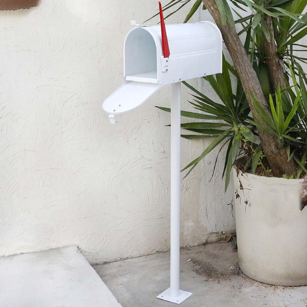 American Style Tall Mailboxes for Outside, Floor Stand Weatherproof Letter Storage Box, Drop Post Box for Townhouse/Garden(Color:C)