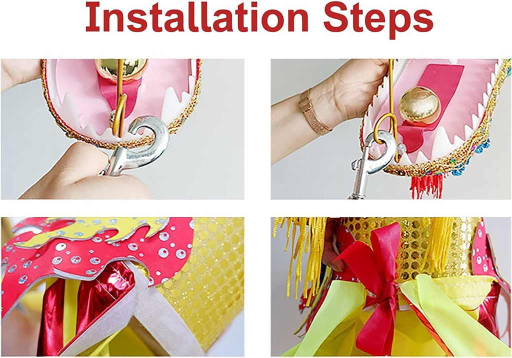 NOLLAM Outdoor 8m/26ft Chinese Traditional Dragon Dance Ribbon Streamer Flinging Spiral Practice 3D Silk-Like Flowy Spinning & Shaking Poi for New Year Spring Festival Gifts Wu Long, Green