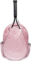 Glove It Women's Quilted Tennis Racquet Backpack – Lightweight Padded Nylon Bag with Front Racquet Compartment, Side Pockets, Hidden Fence Hook & Reinforced Bottom