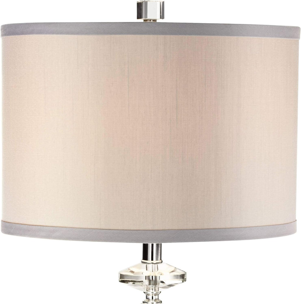 Vienna Full Spectrum Aline 27' Tall Geometric Modern Table Lamps Set of 2 Clear Crystal Living Room Bedroom Bedside Nightstand House Office Home Reading Kitchen Entryway Console Family Dining