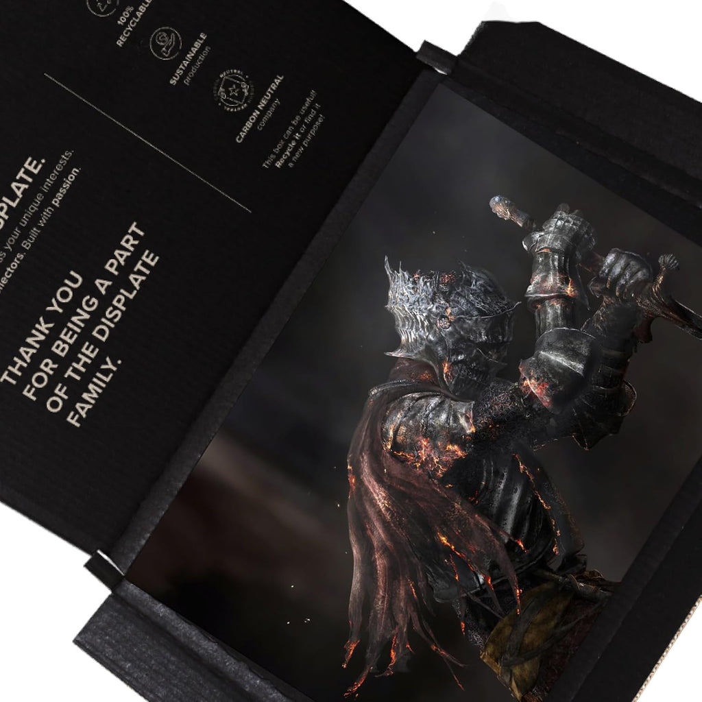 Displate Metal Poster DARK SOULS III Wall Art L | Wall-safe magnetic mounting, no drilling or tools. Easy to mount, artwork, wall decor home living room, bedrooms, offices.