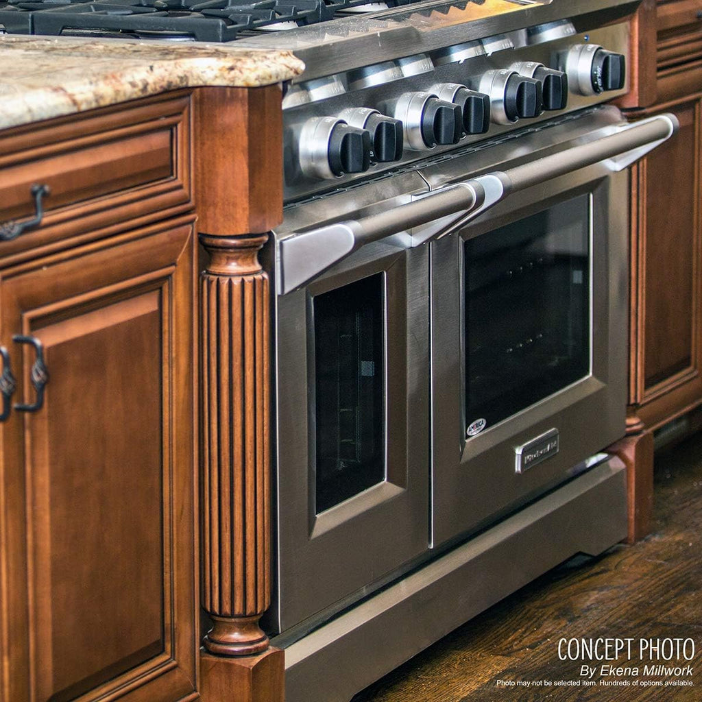 Ekena Millwork COL03X03X35TRMA Traditional Cabinet Column (Top Block: 6 1/8', Bottom Block: 7 1/8'), 3 3/4'W x 3 3/4'D x 35 1/2'H, Maple