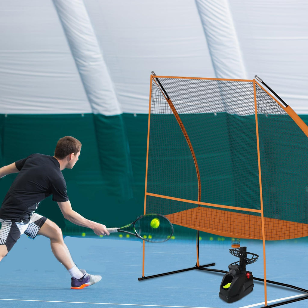 MR Tennis Ball Return Net 7'x6', Freestanding Tennis Training Net, Multi-Sport Training Return Net for Tennis, Pickleball, Softball, Baseball Compatible w/Toss Machine Without Pitching Machine