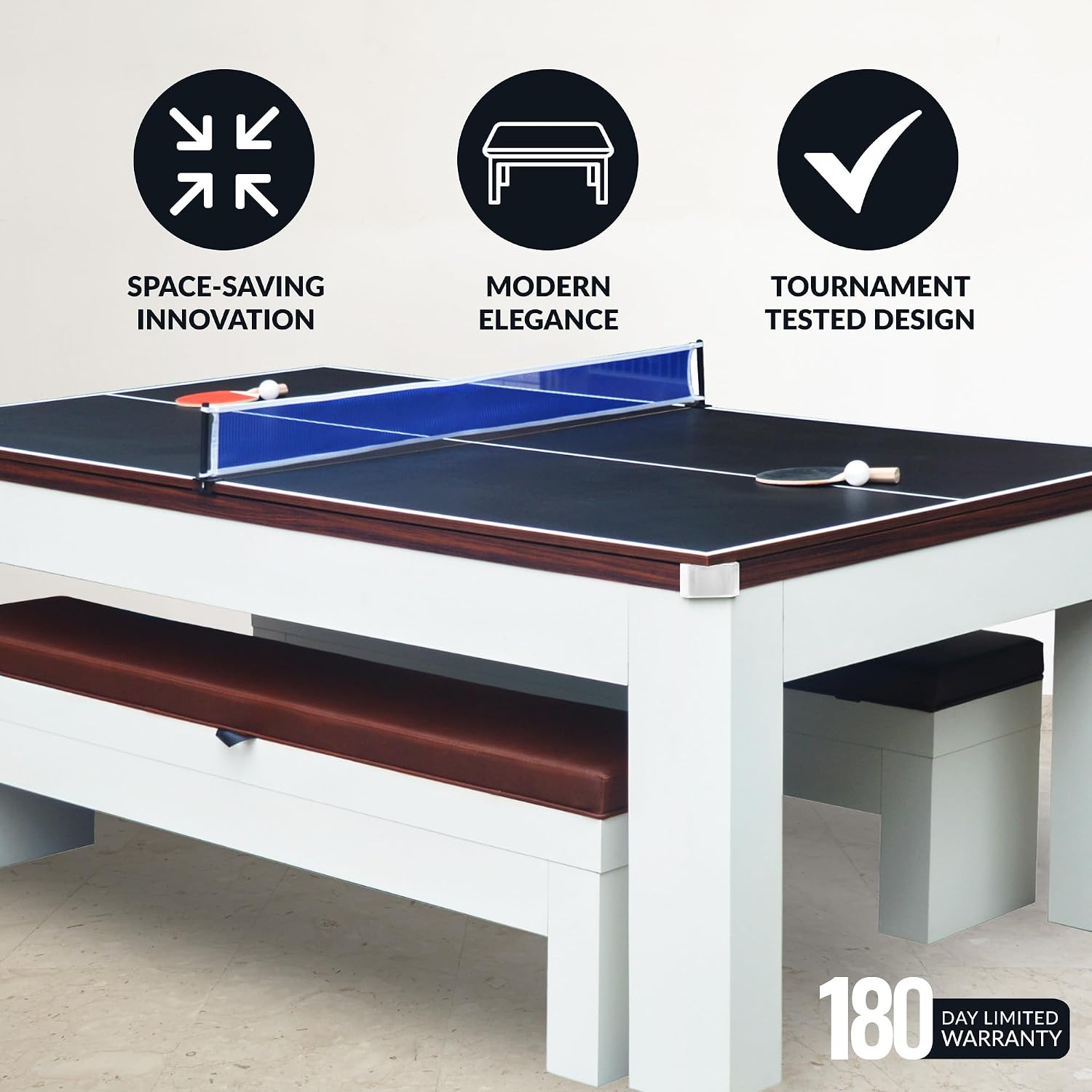 Hathaway Pool Table Combo Set with Benches