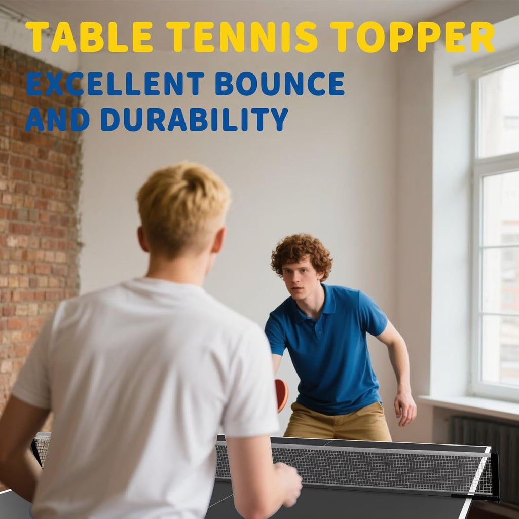 Ping Pong Table Topper for Pool Table, 8X4 FT Foldable Table Tennis Table Conversion Top with Net & Premium Foam Padding - Perfect for Family Game Rooms