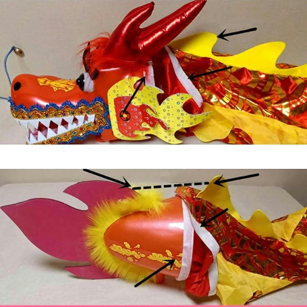 Plastic Dragon Ribbon Streamer 5 Meters Silk Chinese Dragon Dance Traditional Props for Folk Performance Festival Show~/