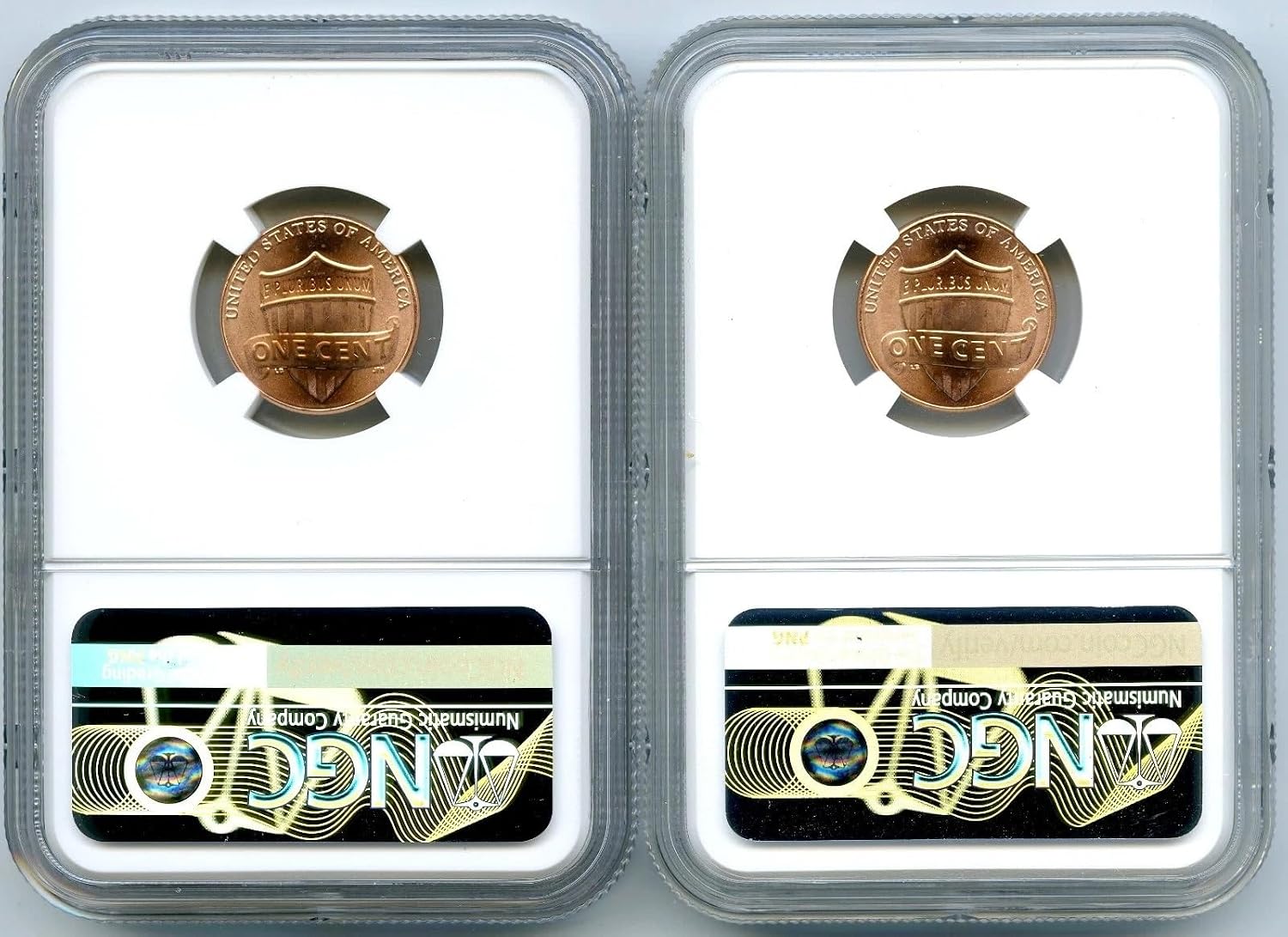 2025 P & D US Mint Lincoln Penny Union Shield 2-Coin Cent Set NGC MS66 RD Last Year of Issue Blue Label