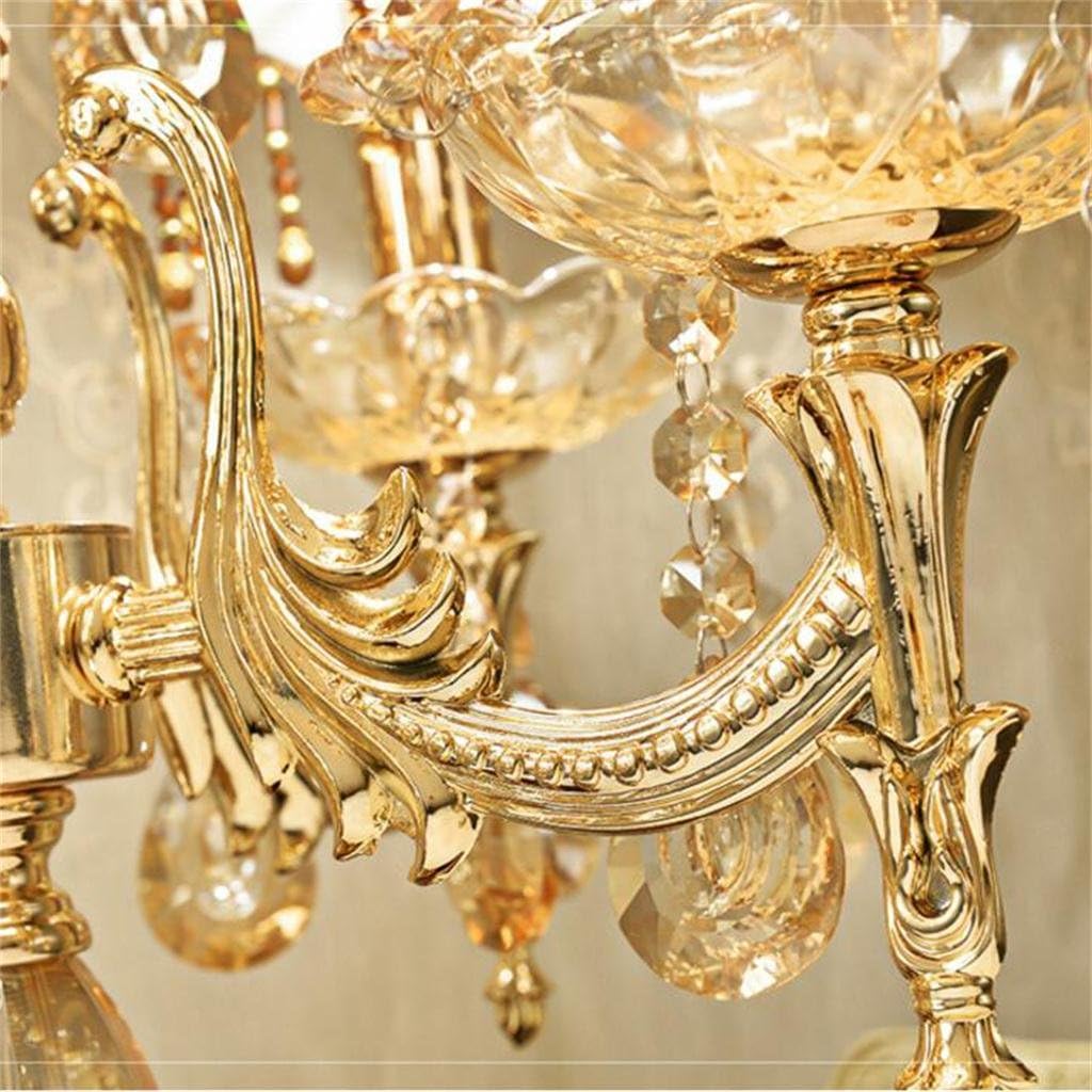 @Uncle Sam LI Crystal Table Lamp, Luxury High-Grade Gold Table Lamp with The Crystal and Fabric Lampshade for in The Living Room Bedroom Bedside Home Decorative Lights