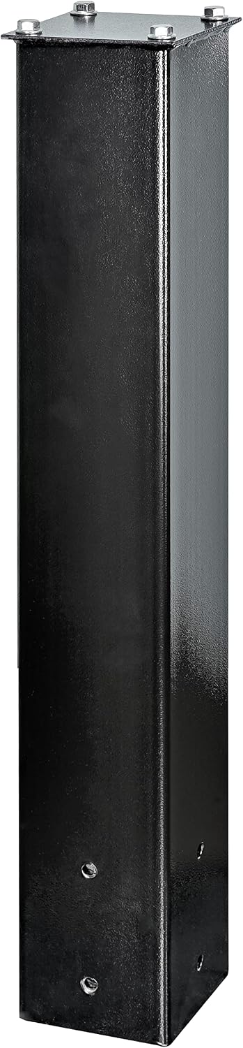 Mail Boss 7506 Mail Manager Curbside Locking Security Mailbox, Black, Large and Mail Boss 7127 Surface Mount, Black Mailbox Post