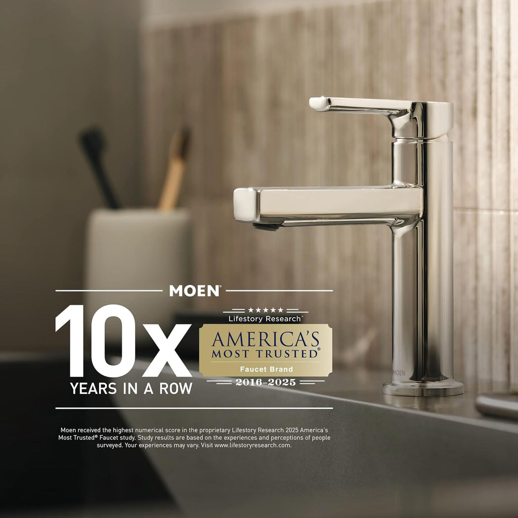 Moen Gibson 1-Handle M-CORE Trim Kit with Shower Lever, Transfer Valve Required, Brushed Nickel, UT2921BN