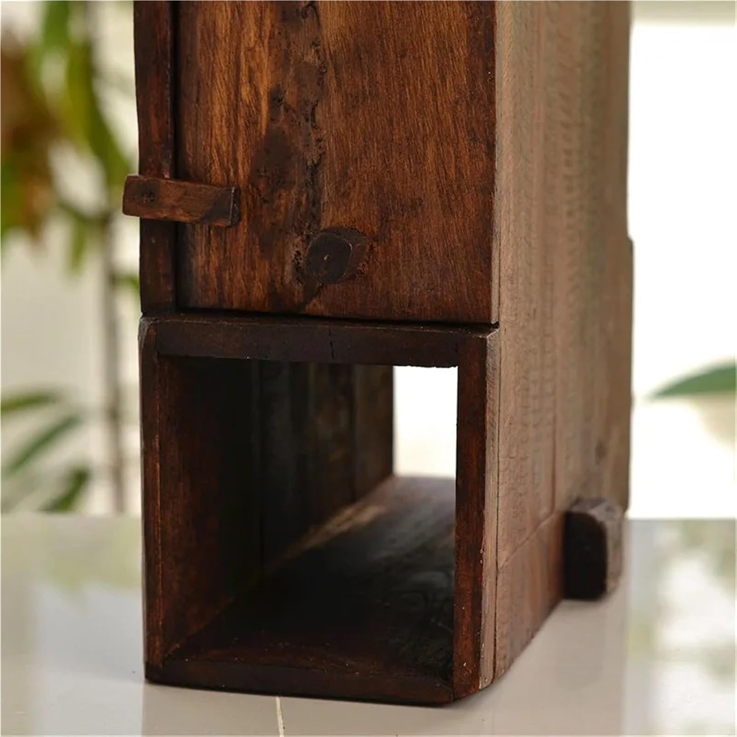 Wooden Outdoor Mailbox, Wall Mounted Creative Post Box for Home & Garden Newspaper Letter Delivery & Decor