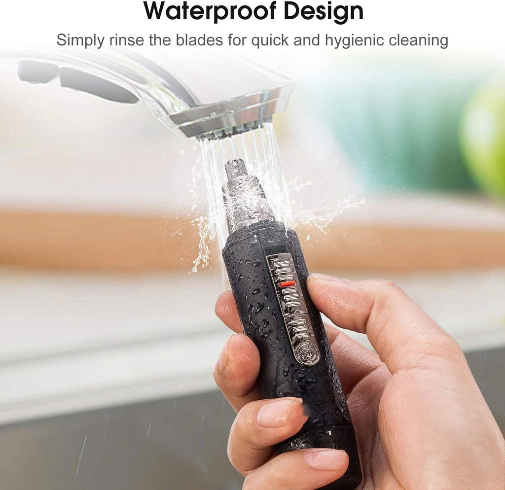 Ear and Nose Hair Trimmer for Men, 2021 Professional USB Rechargeable Nostril Nasal Hair Cleaning System, Lightweight Waterproof Nose Hair Clippers for Women (Silver)