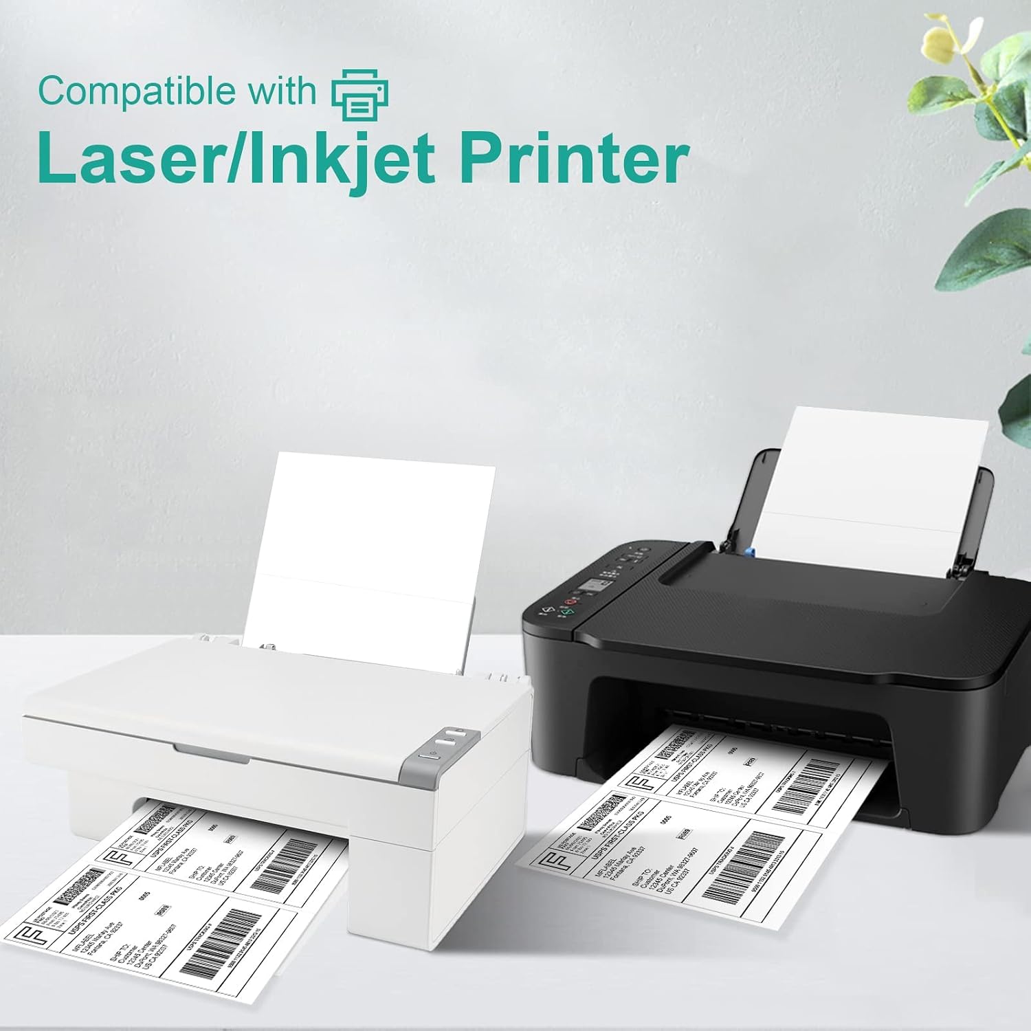 MFLABEL Half Sheet Laser/Inkjet Shipping Labels(8000Labels)