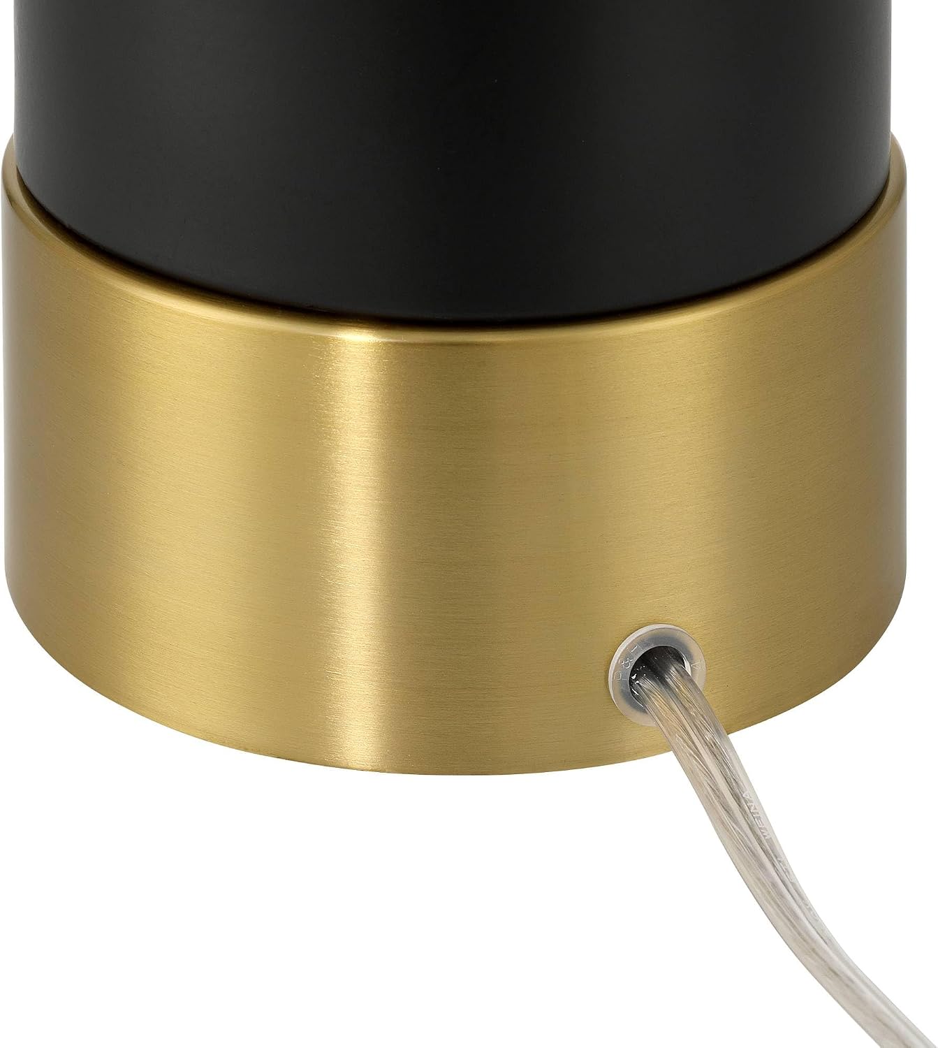 360 Lighting Anthem 19' High Small Modern Accent Table Lamps Set of 2 Black Gold Brass Finish Metal Fabric Black Shade Living Room Bedroom Bedside Nightstand House Office Home Reading Kitchen