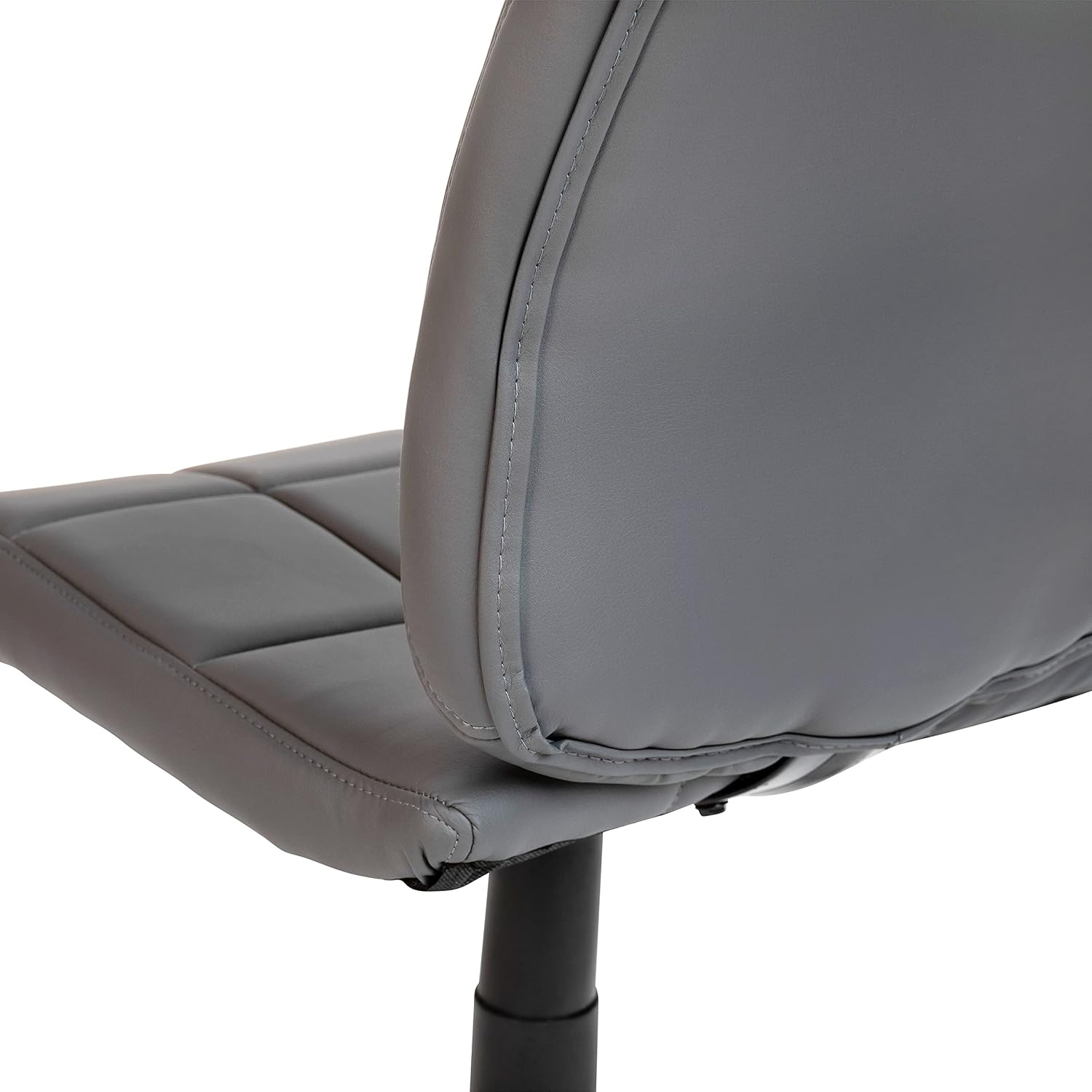 Flash Furniture Clayton Mid Back Swivel Task Chair - Gray Vinyl Upholstery - Tufted Back and 360° Swivel