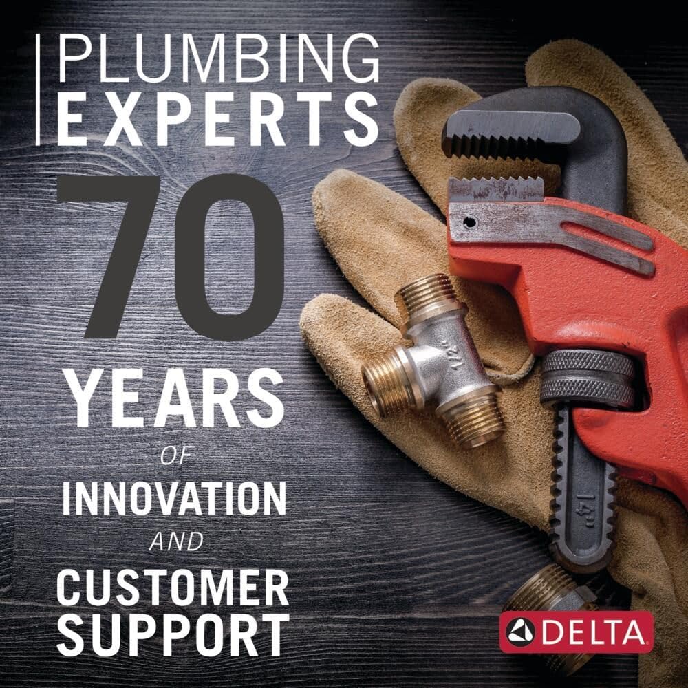 DELTA FAUCET T24967-BL Angular Modern Monitor 14 Series Valve 6-Setting Integrated Shower Trim with Diverter, Matte Black, (Valve Not Included)