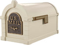 Gaines Keystone Series Mailbox - Almond with Antique Bronze Eagle