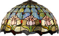 Tiffany Style Tulip Lamp Shade Replacement 16 Inch Wide Victorian Style Stained Glass Blue Pink Lampshade for Table Desk Floor Ceiling Pendant Light Accent Lamp