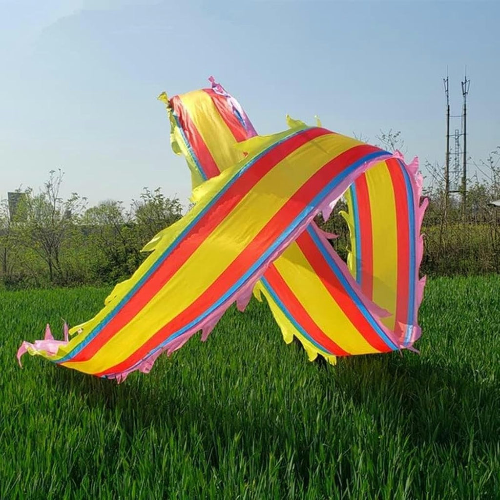 Chinese Dragon Dance 8m Dragon Ribbon Streamer 3D Colorful Dragon Silk Chinese New Year Performance Chinese Folk Dragon Dance Dance Dragon Props Interesting
