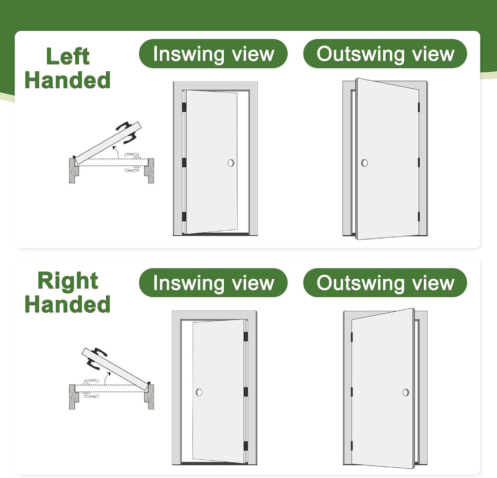 28' x 80' Prehung Door White Primed Panel Slab Doors with Jamb Kit, Solid Core MDF Interior Door for Bathroom Pantry Laundry, Easy Assemble - Right Handed