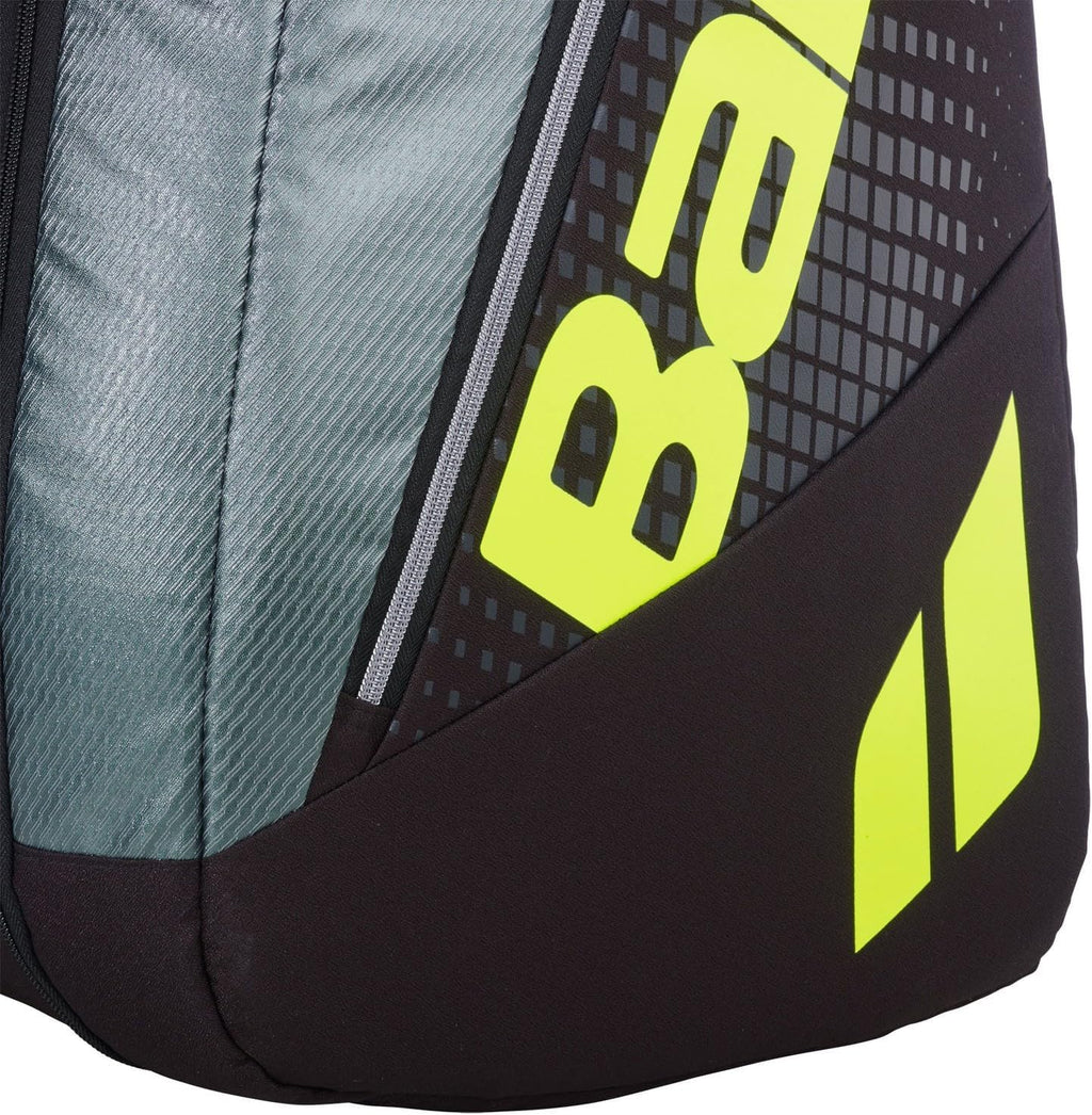 Babolat Pure Aero RH x6 Tennis Bag (Metallic Grey/Black/Fluo Yellow)
