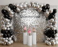 Shimmer Wall Backdrop - 48pcs Decorations Panel | Wedding, Birthday, Anniversary, Engagement & Bridal Shower Party Decor Panel (Silver)
