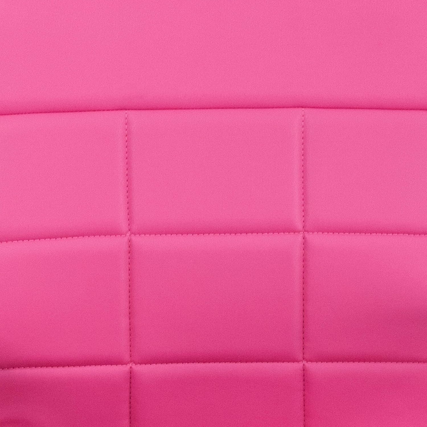 Flash Furniture Vivian Mid-Back Pink Vinyl Executive Swivel Office Chair with Chrome Base and Arms